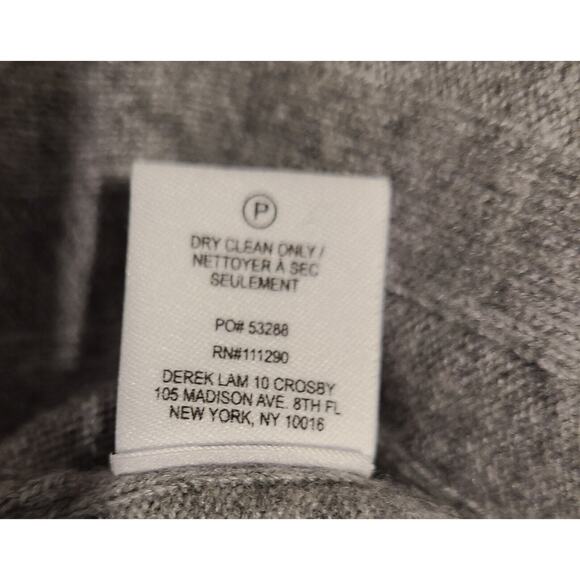 WOMAN'S DEREK LAM 10 CROSBY WOOL BLEND OPEN BACK TIE SWEATER GREY SZ M - Picture 6 of 7